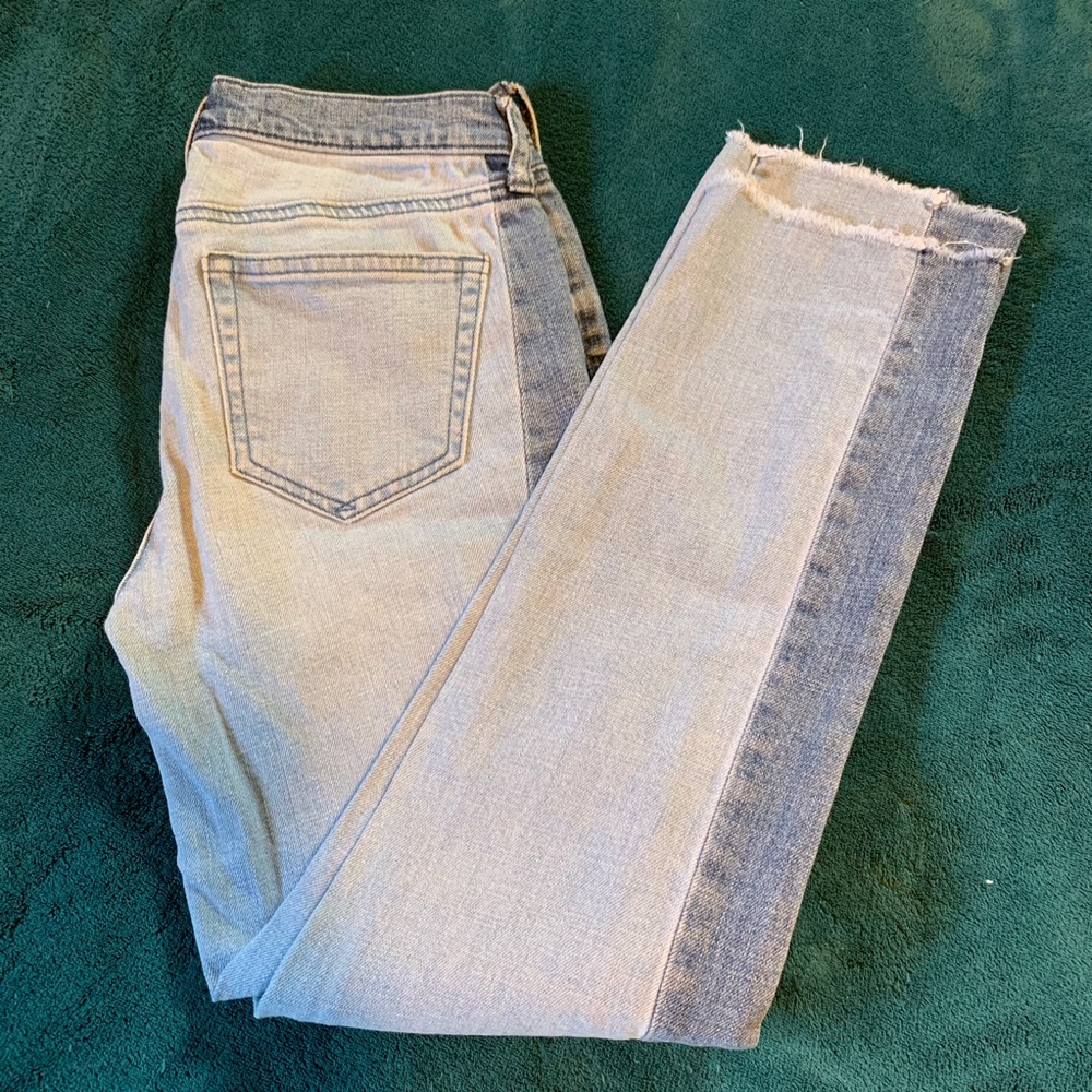 Gap real straight color block denim size 24